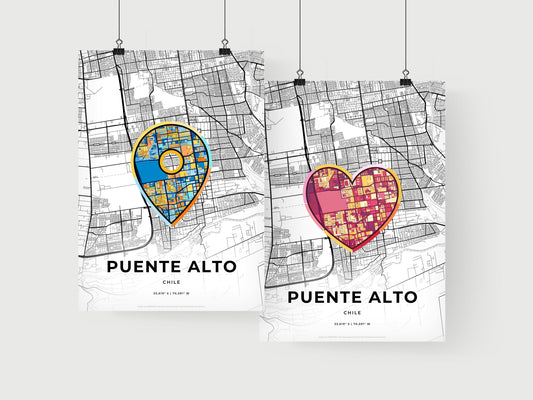 Puente Alto Chile art print for couples