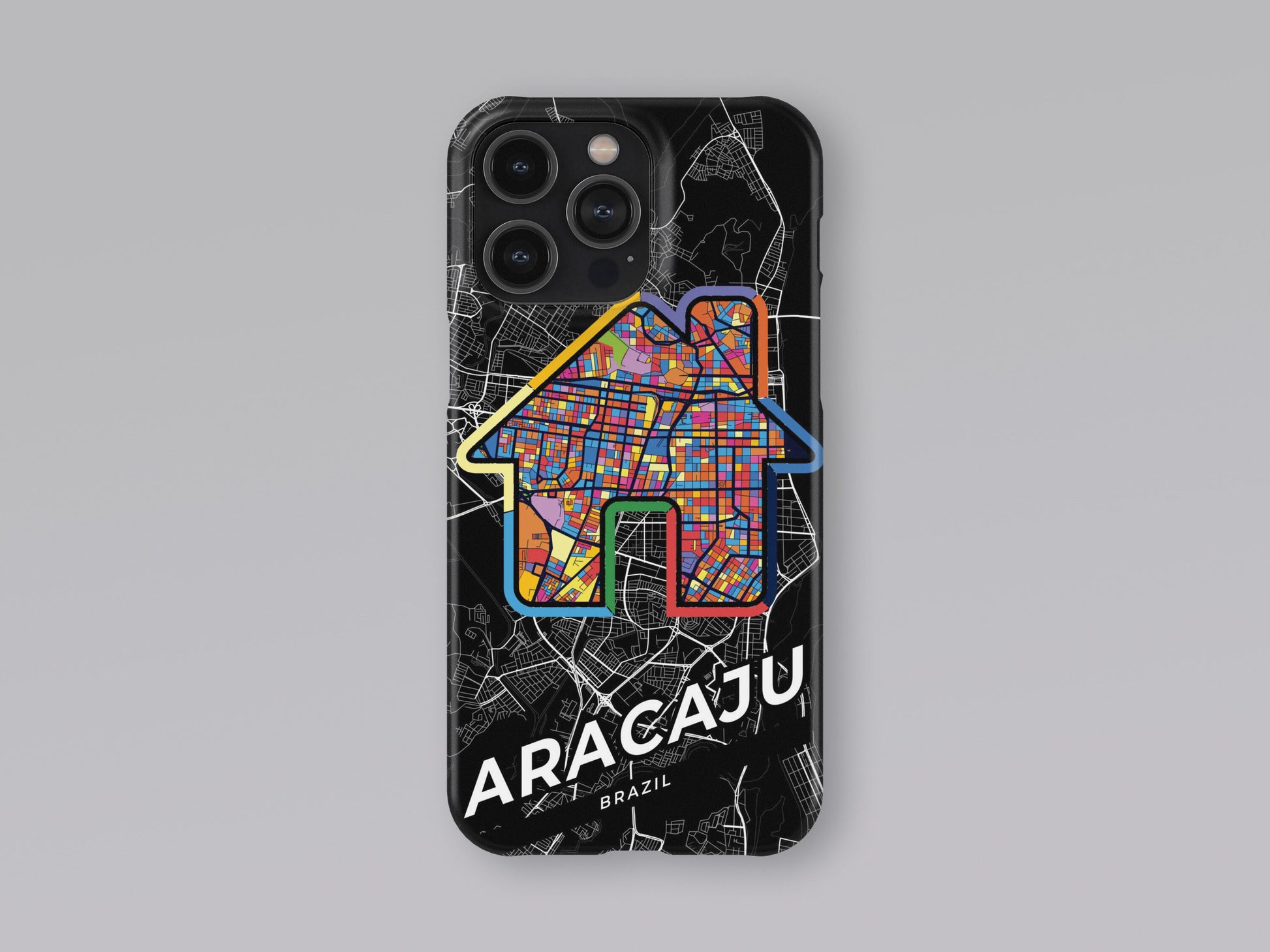 Aracaju Brazil slim phone case with colorful icon. Birthday, wedding or housewarming gift. Couple match cases. 3