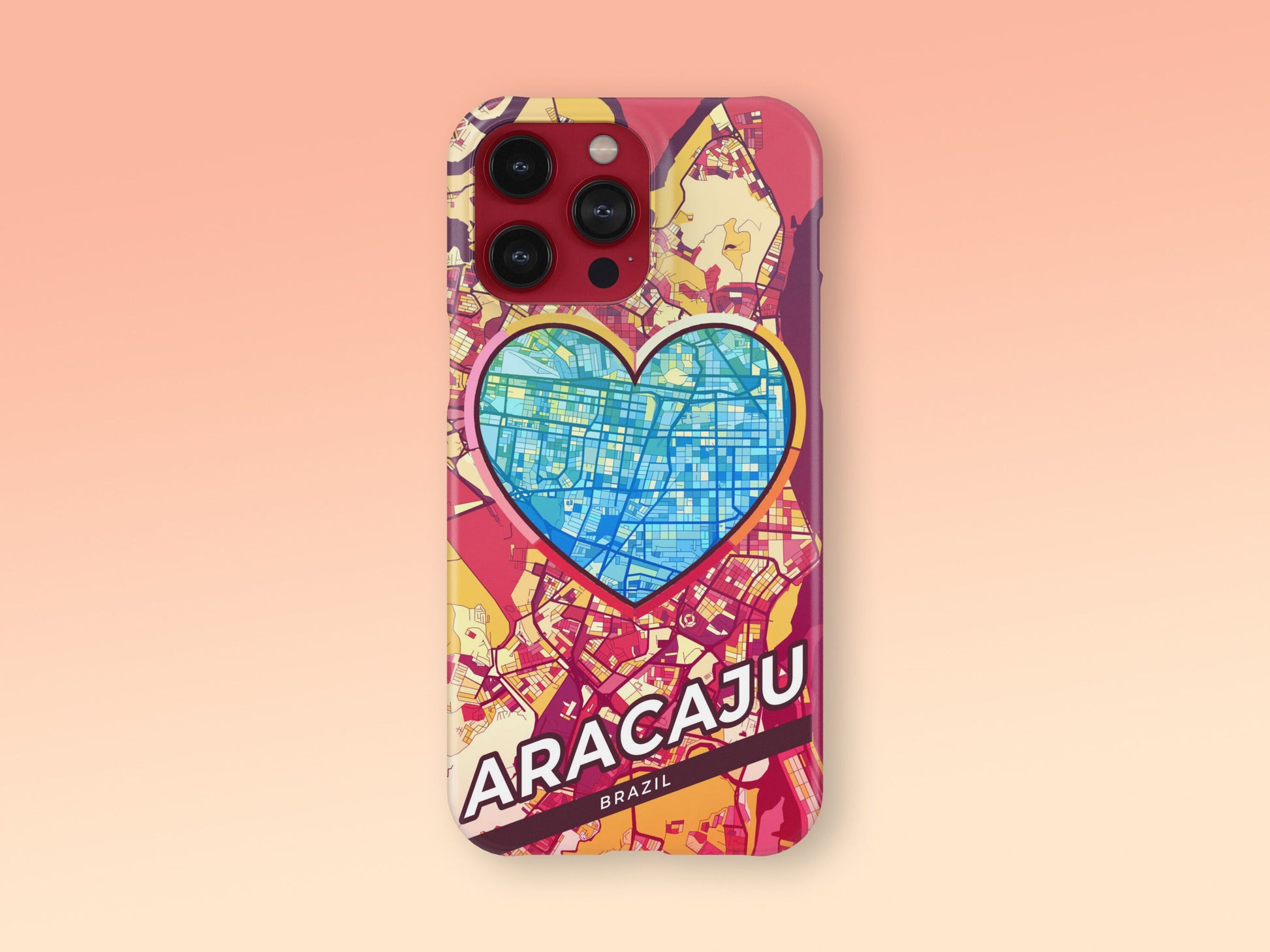 Aracaju Brazil slim phone case with colorful icon. Birthday, wedding or housewarming gift. Couple match cases. 2