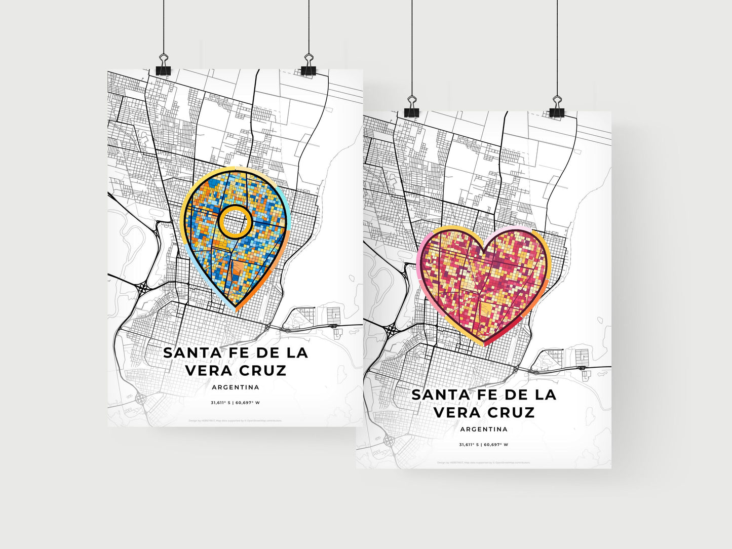 Santa Fe De La Vera Cruz Argentina art print for couples