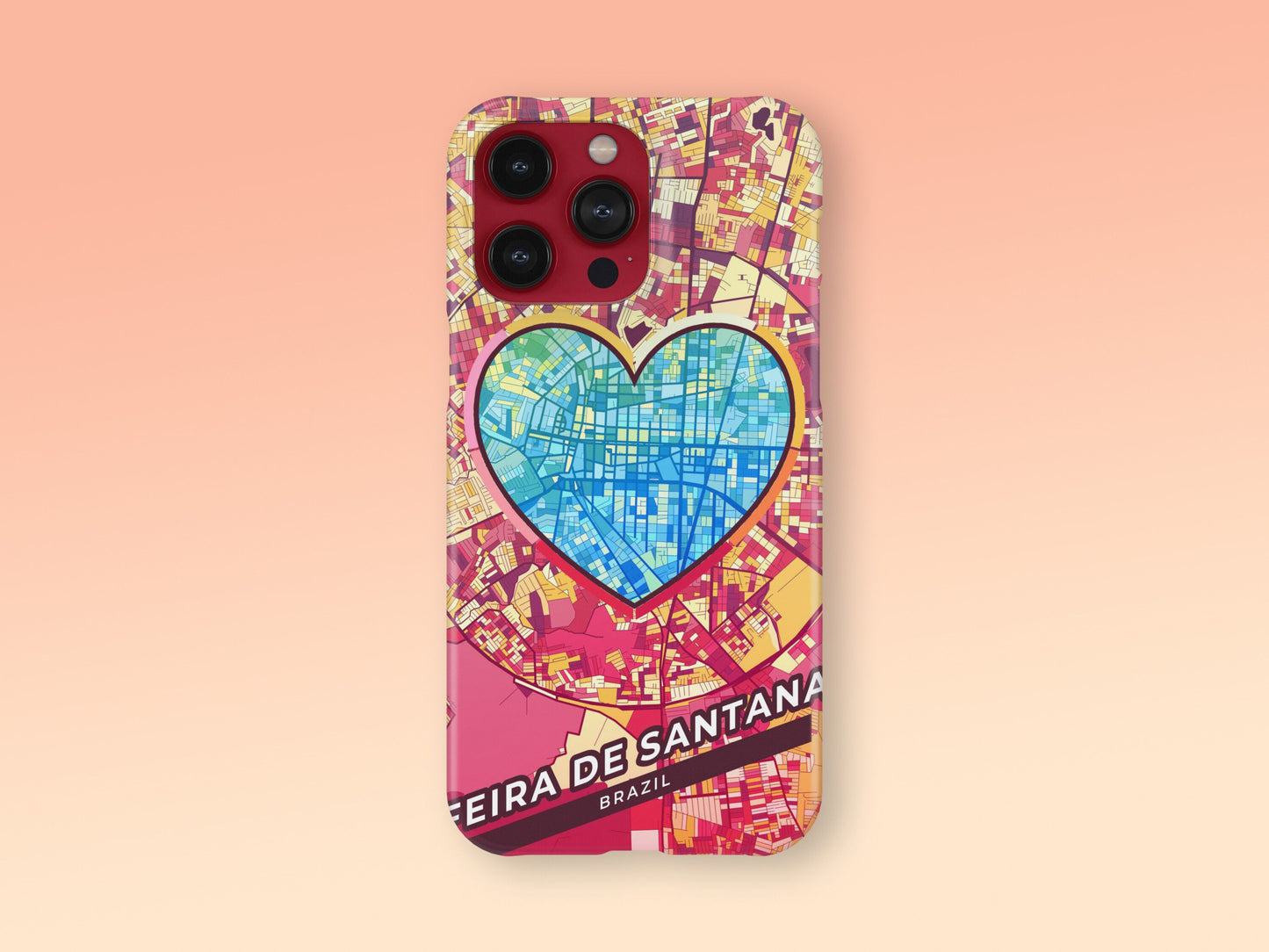 Feira De Santana Brazil slim phone case with colorful icon. Birthday, wedding or housewarming gift. Couple match cases. 2
