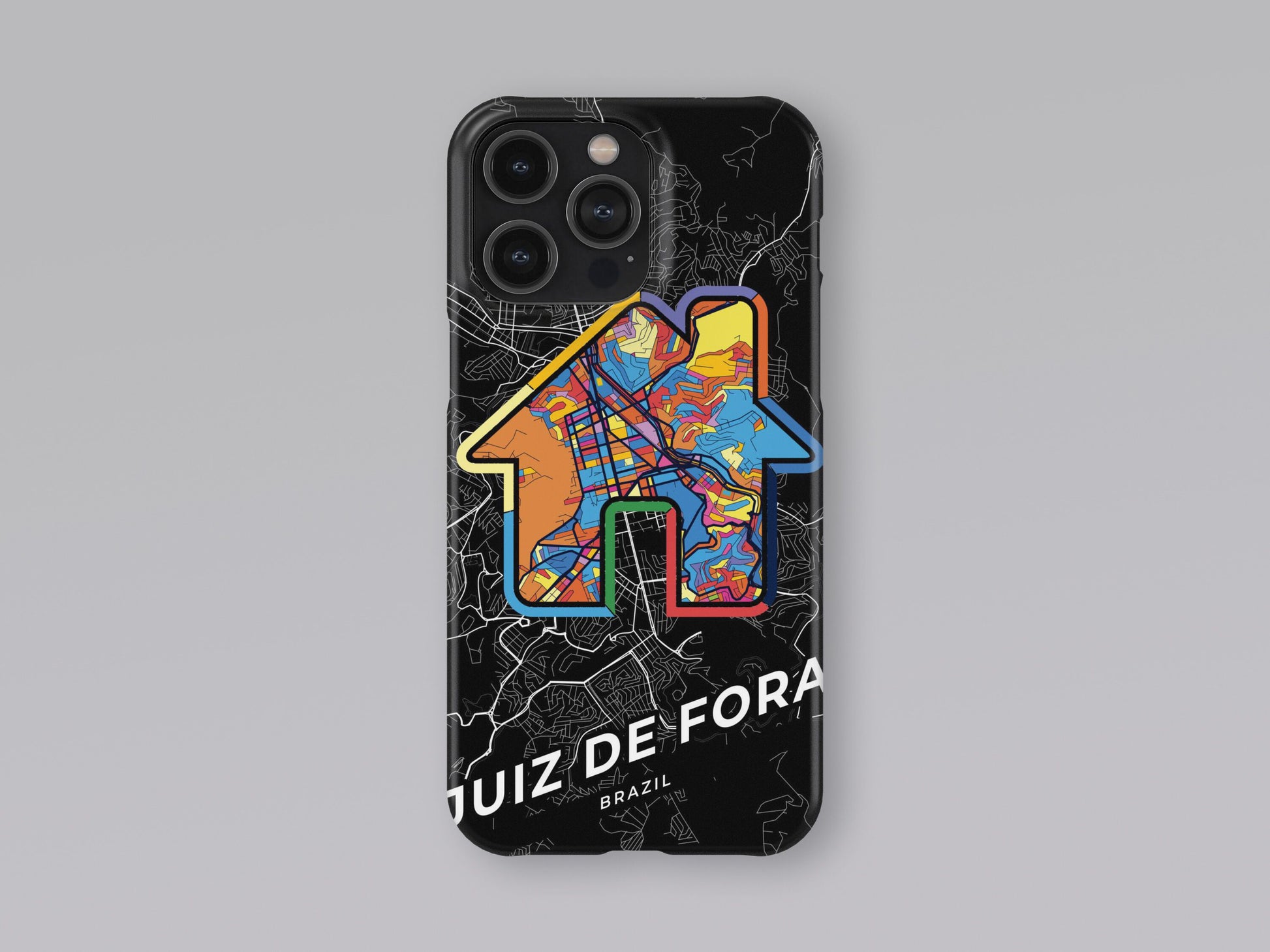 Juiz De Fora Brazil slim phone case with colorful icon. Birthday, wedding or housewarming gift. Couple match cases. 3