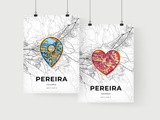 Pereira Colombia art print for couples