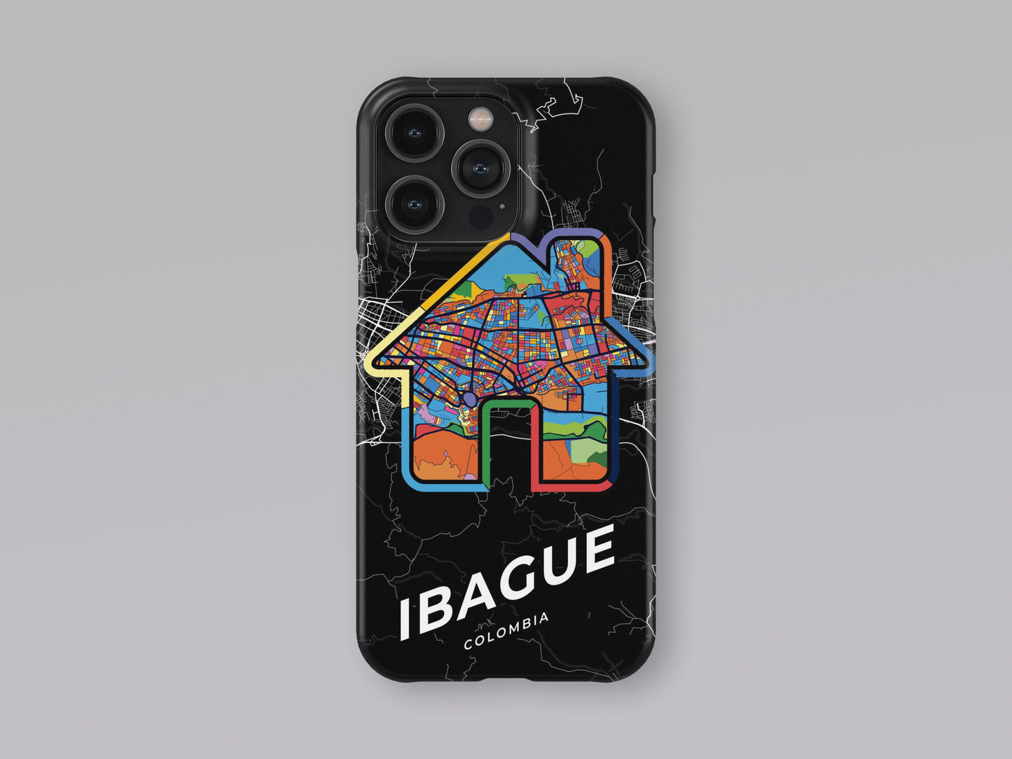 Ibague Colombia slim phone case with colorful icon. Birthday, wedding or housewarming gift. Couple match cases. 3