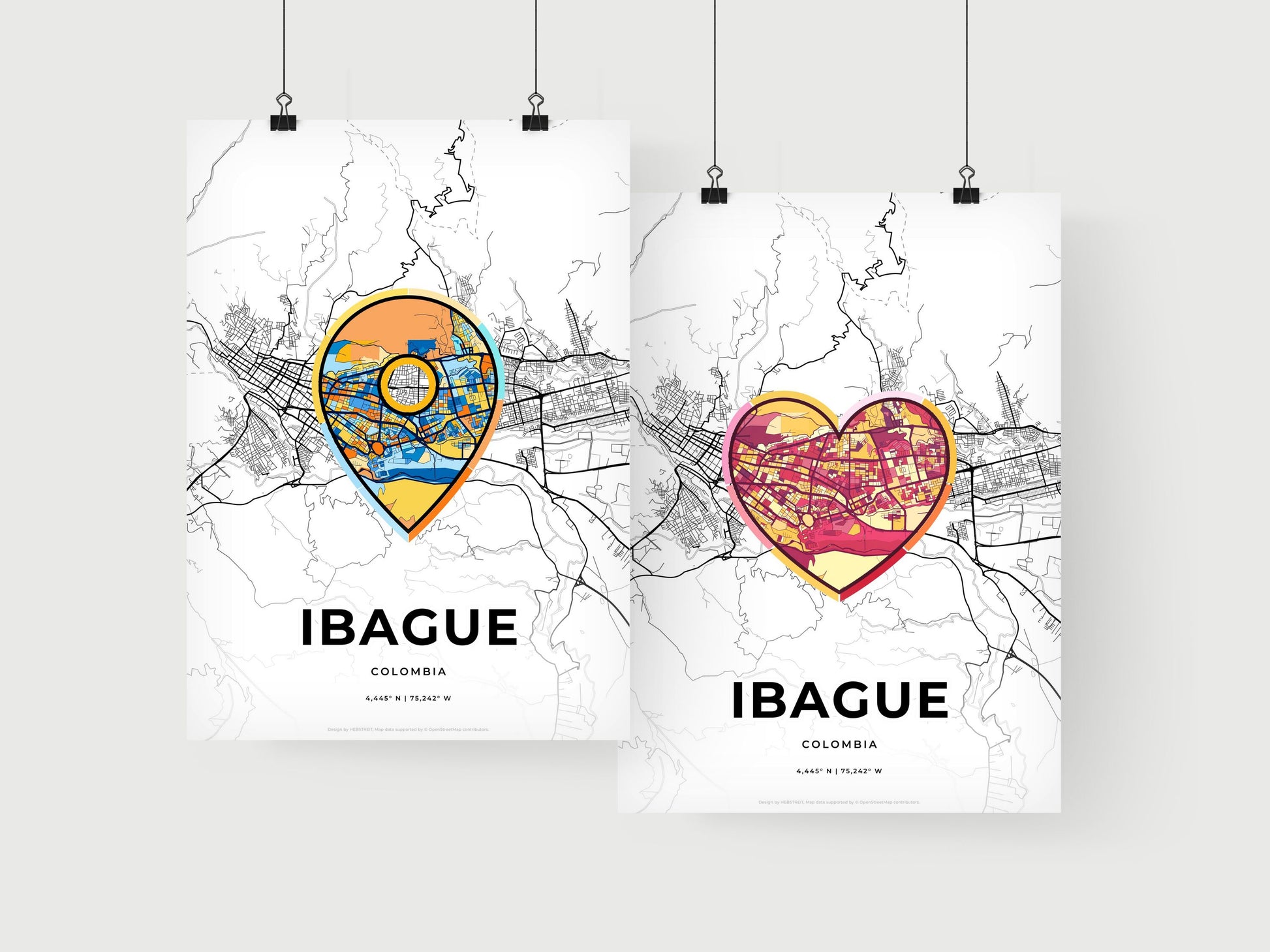 Ibague Colombia art print for couples
