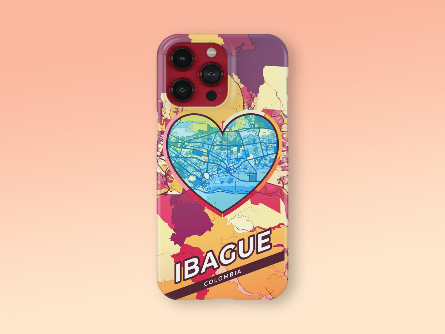 Ibague Colombia slim phone case with colorful icon. Birthday, wedding or housewarming gift. Couple match cases. 2