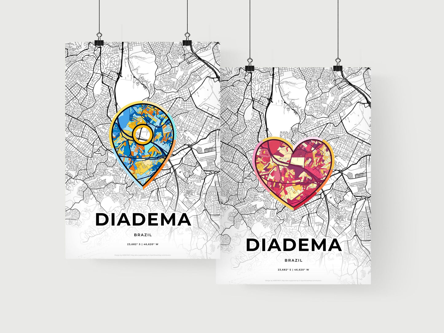 Diadema Brazil art print for couples