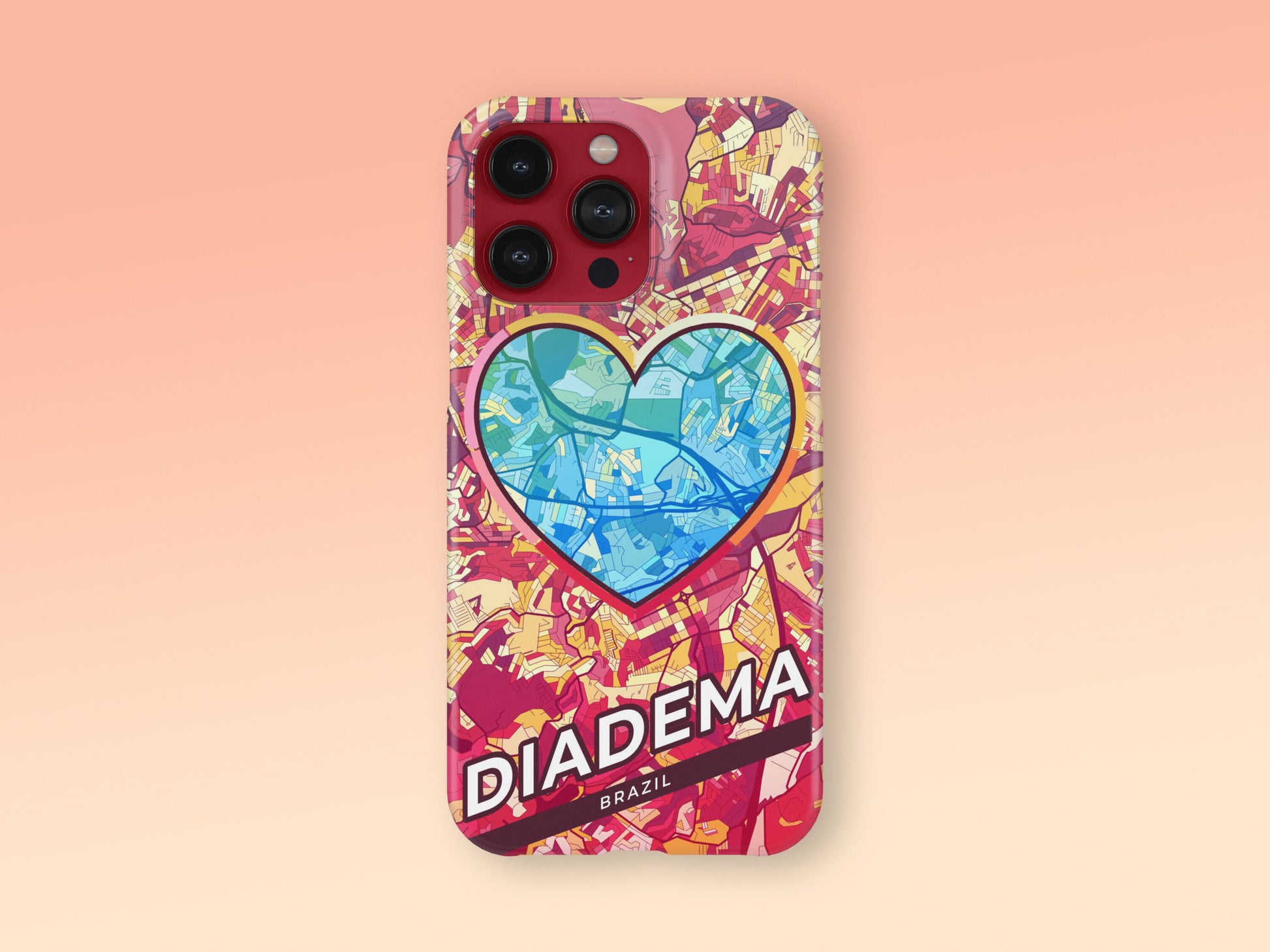 Diadema Brazil slim phone case with colorful icon. Birthday, wedding or housewarming gift. Couple match cases. 2