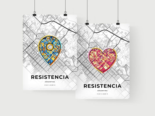 Resistencia Argentina art print for couples
