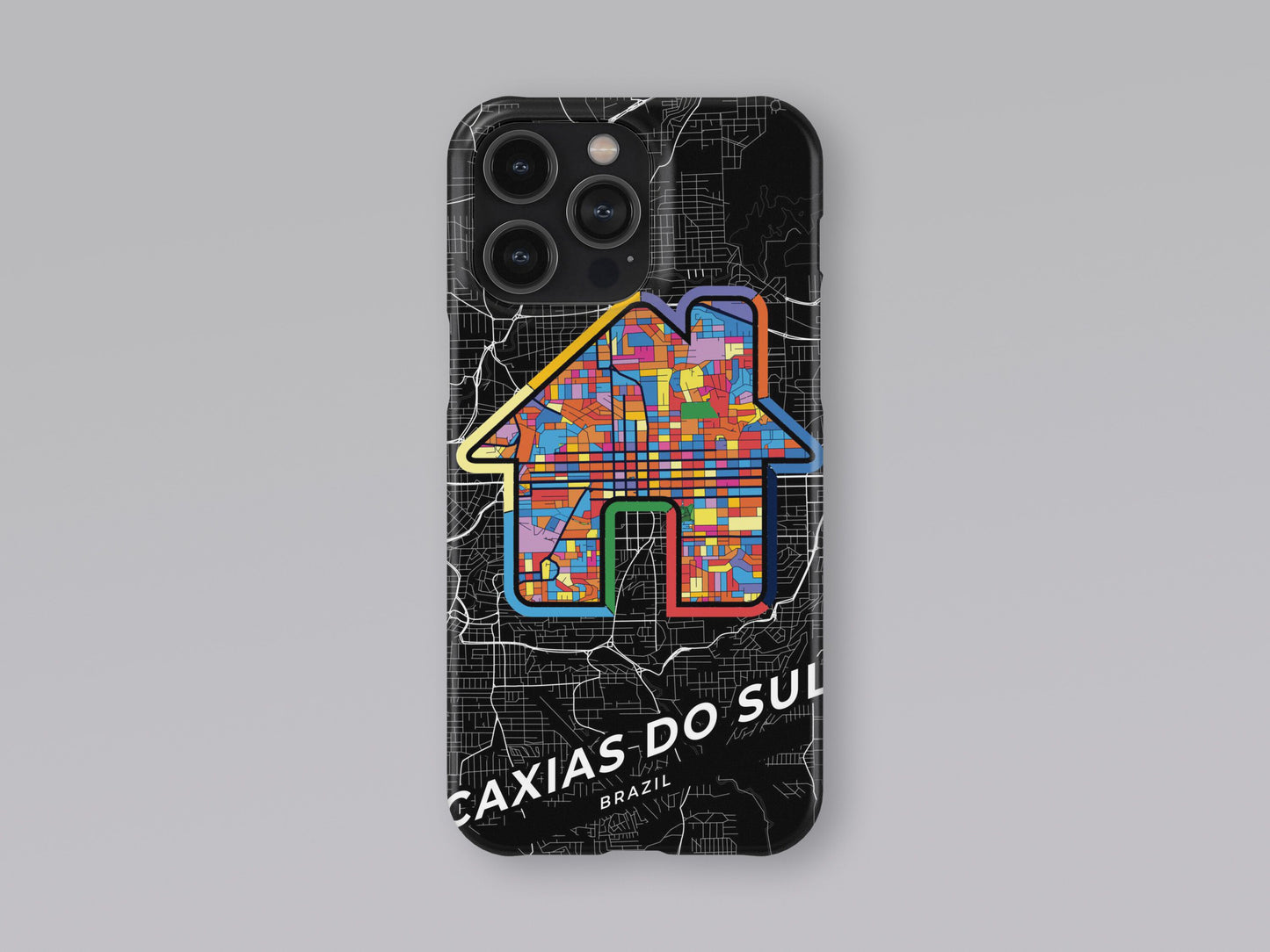 Caxias Do Sul Brazil slim phone case with colorful icon. Birthday, wedding or housewarming gift. Couple match cases. 3