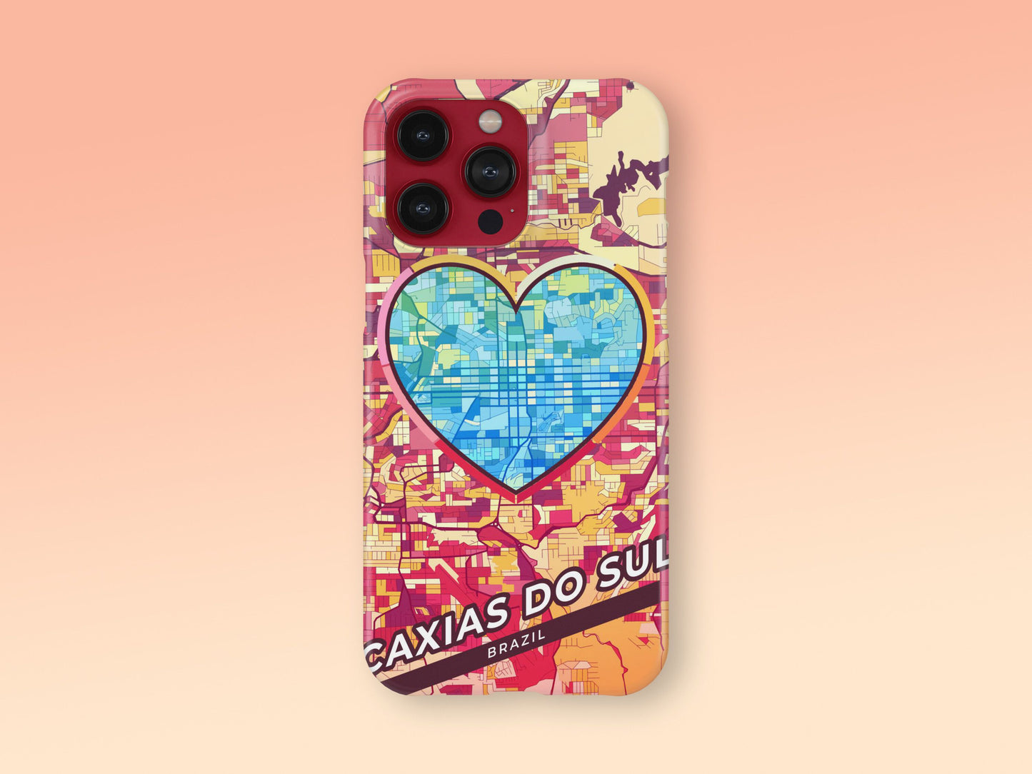 Caxias Do Sul Brazil slim phone case with colorful icon. Birthday, wedding or housewarming gift. Couple match cases. 2