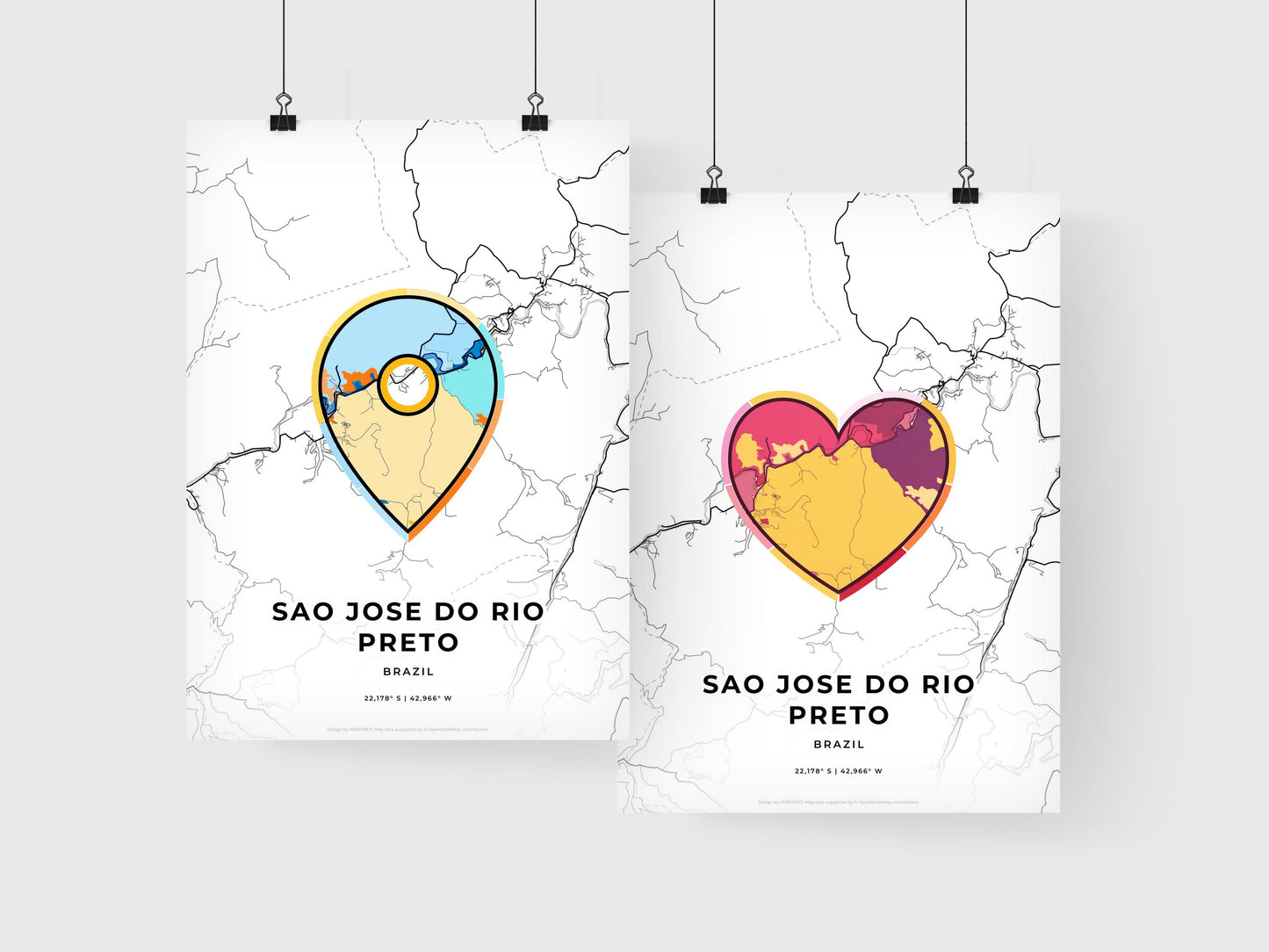 Sao Jose Do Rio Preto Brazil art print for couples