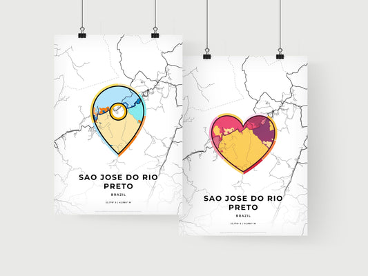 Sao Jose Do Rio Preto Brazil art print for couples