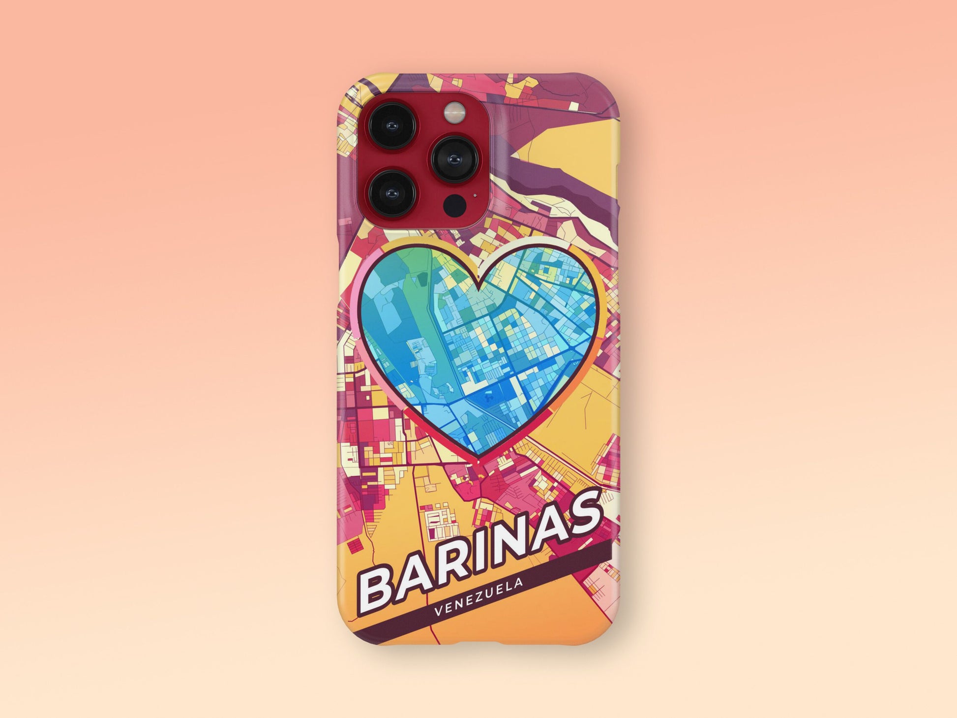 Barinas Venezuela slim phone case with colorful icon. Birthday, wedding or housewarming gift. Couple match cases. 2