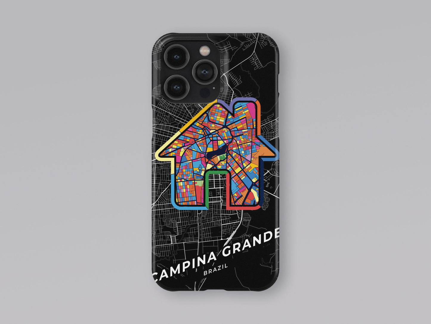 Campina Grande Brazil slim phone case with colorful icon. Birthday, wedding or housewarming gift. Couple match cases. 3