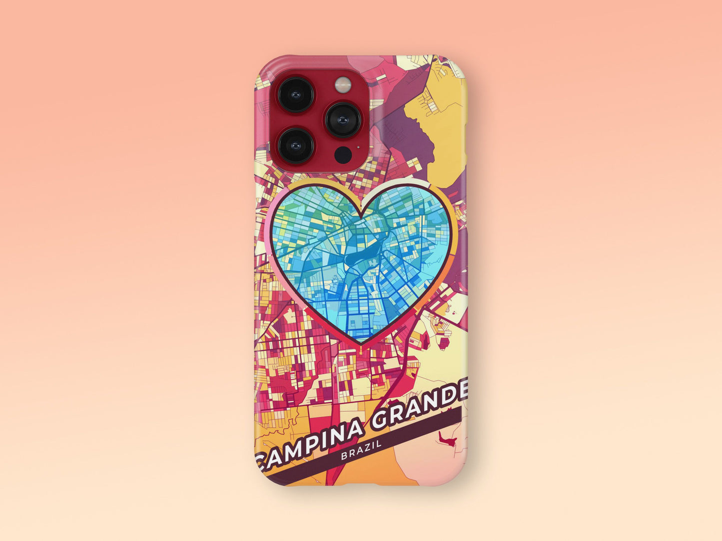 Campina Grande Brazil slim phone case with colorful icon. Birthday, wedding or housewarming gift. Couple match cases. 2