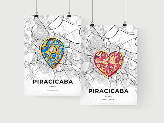 Piracicaba Brazil art print for couples
