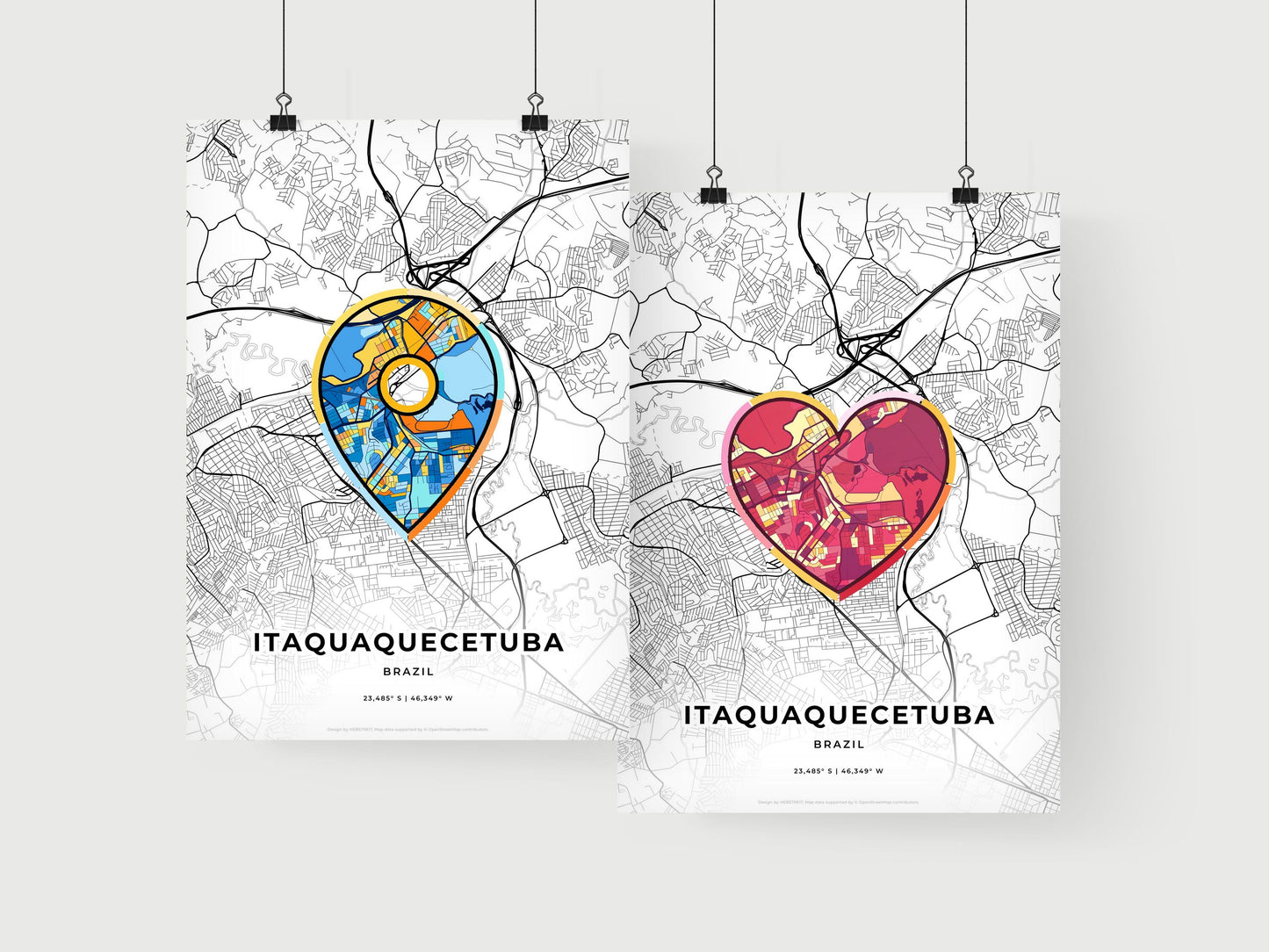 Itaquaquecetuba Brazil art print for couples