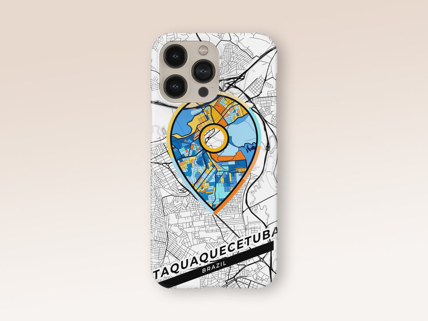 Itaquaquecetuba Brazil slim phone case with colorful icon. Birthday, wedding or housewarming gift. Couple match cases. 1