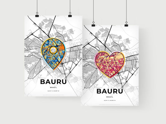 Bauru Brazil art print for couples