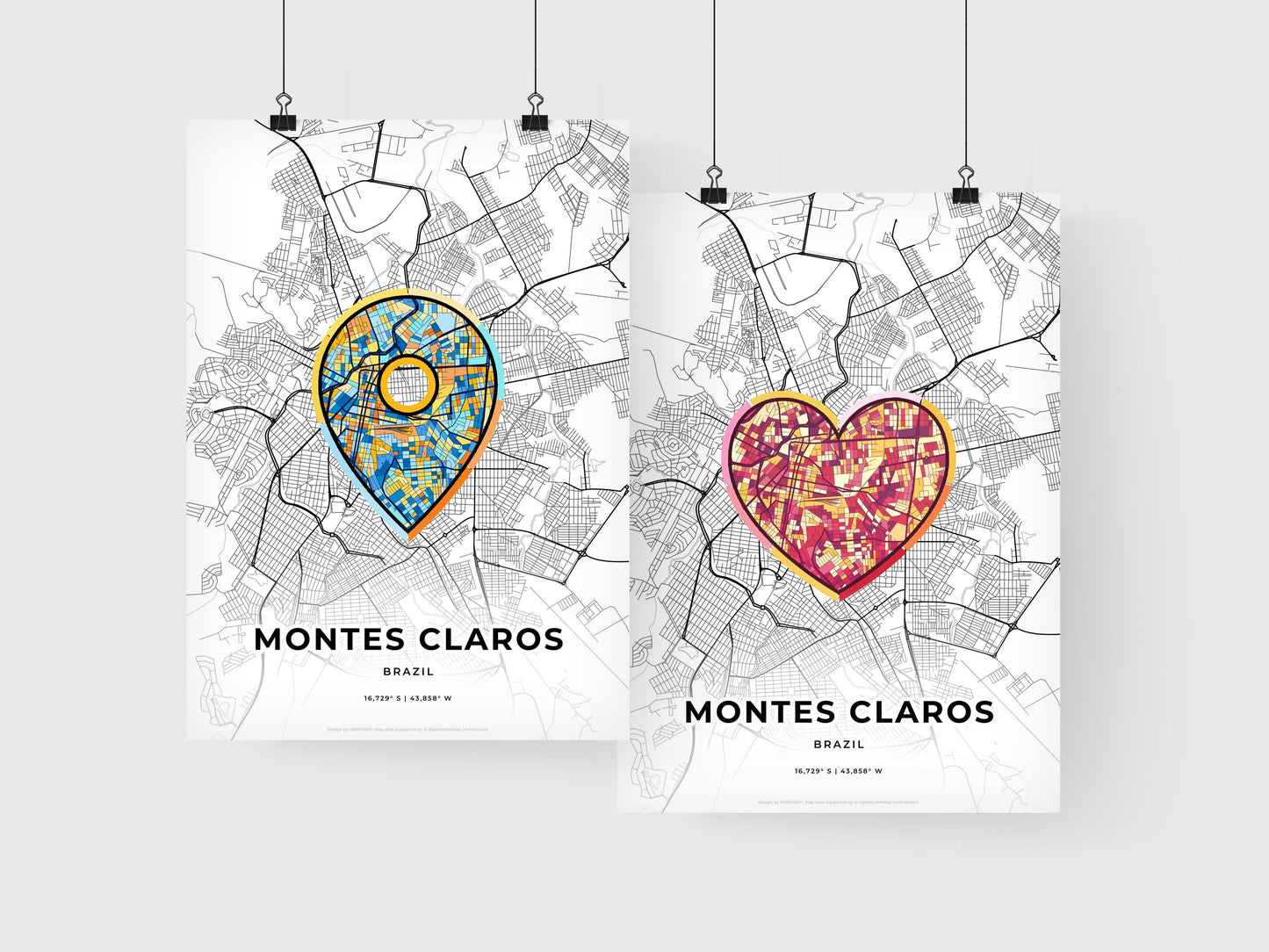 Montes Claros Brazil art print for couples