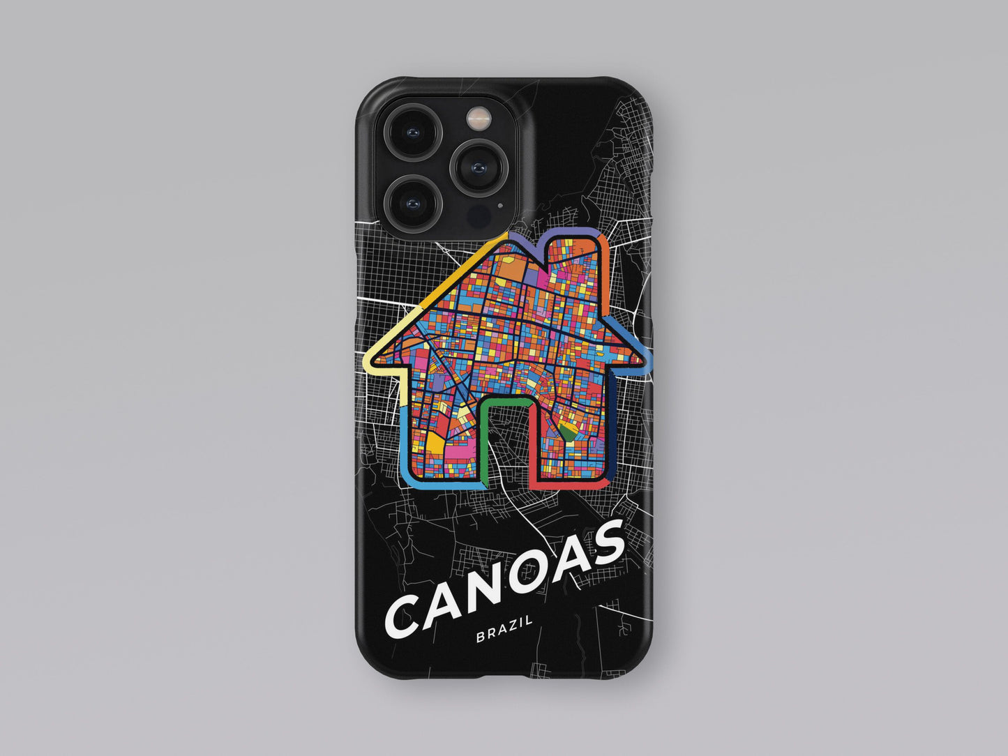 Canoas Brazil slim phone case with colorful icon. Birthday, wedding or housewarming gift. Couple match cases. 3
