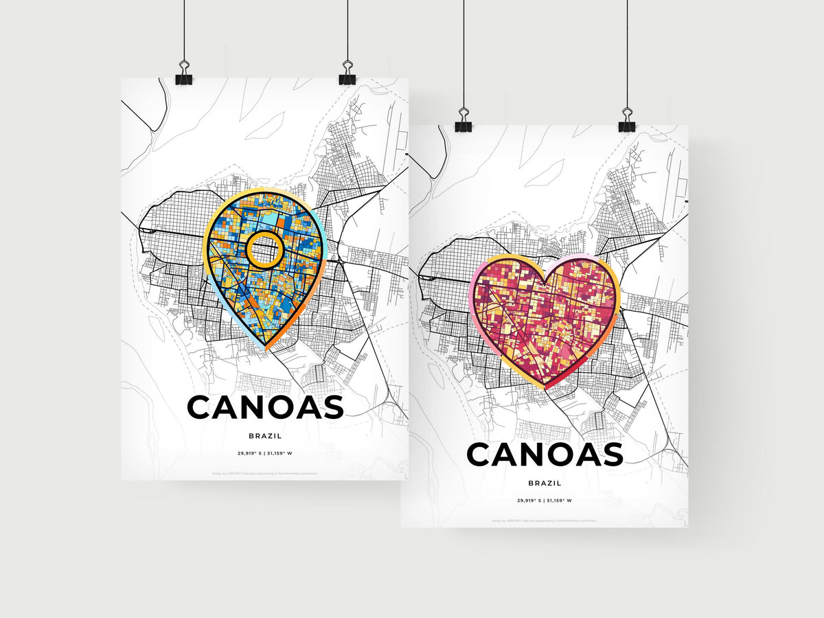 Canoas Brazil art print for couples