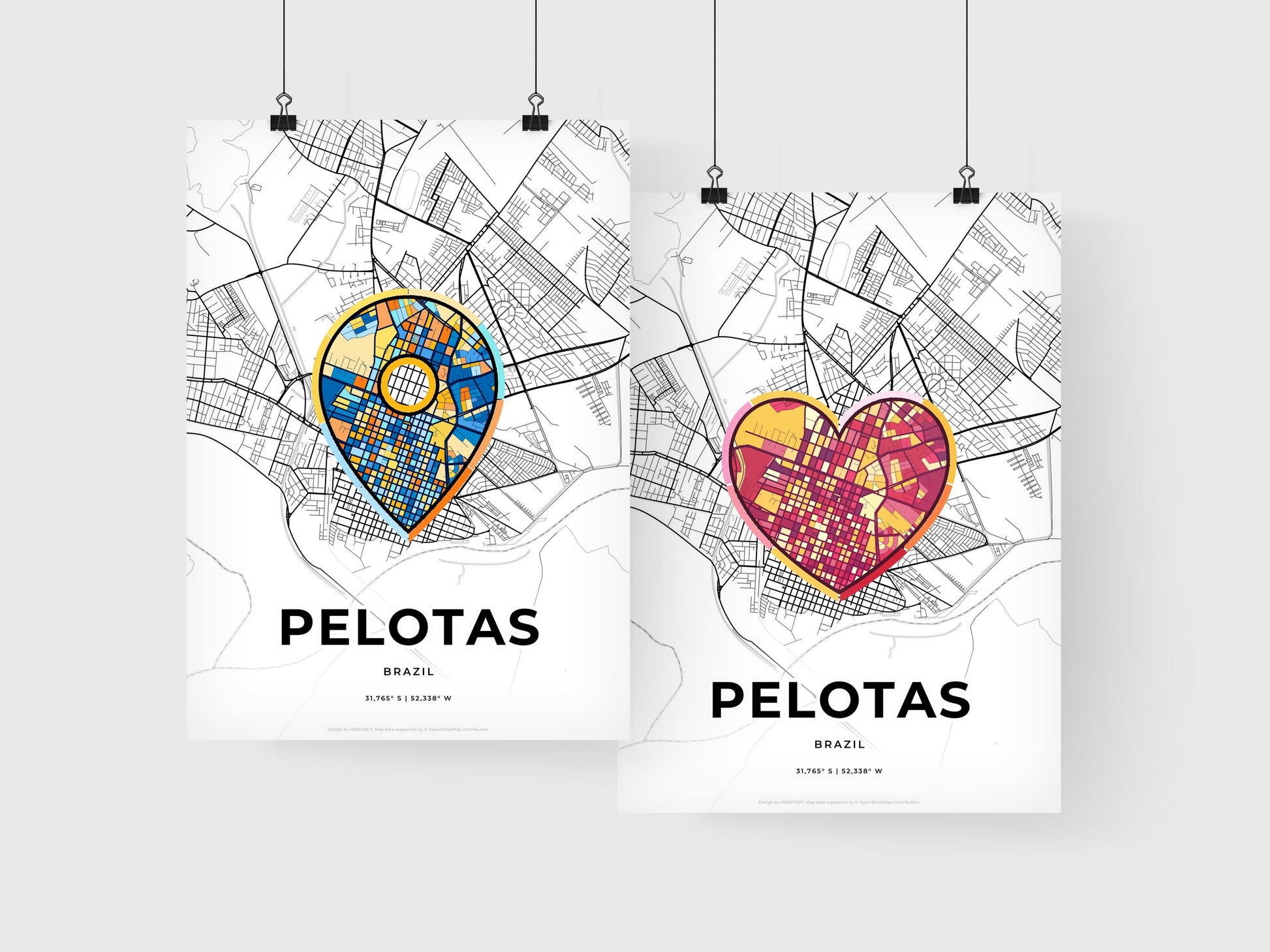 Pelotas Brazil art print for couples