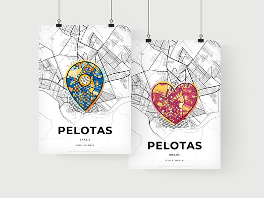 Pelotas Brazil art print for couples