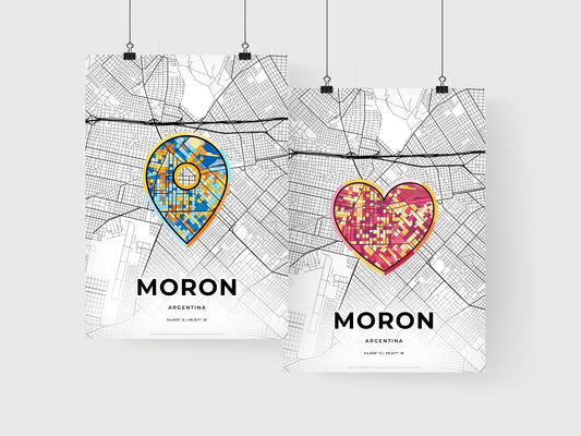 Moron Argentina art print for couples