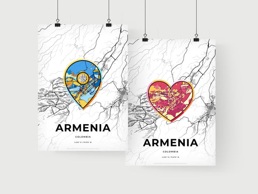 Armenia Colombia art print for couples