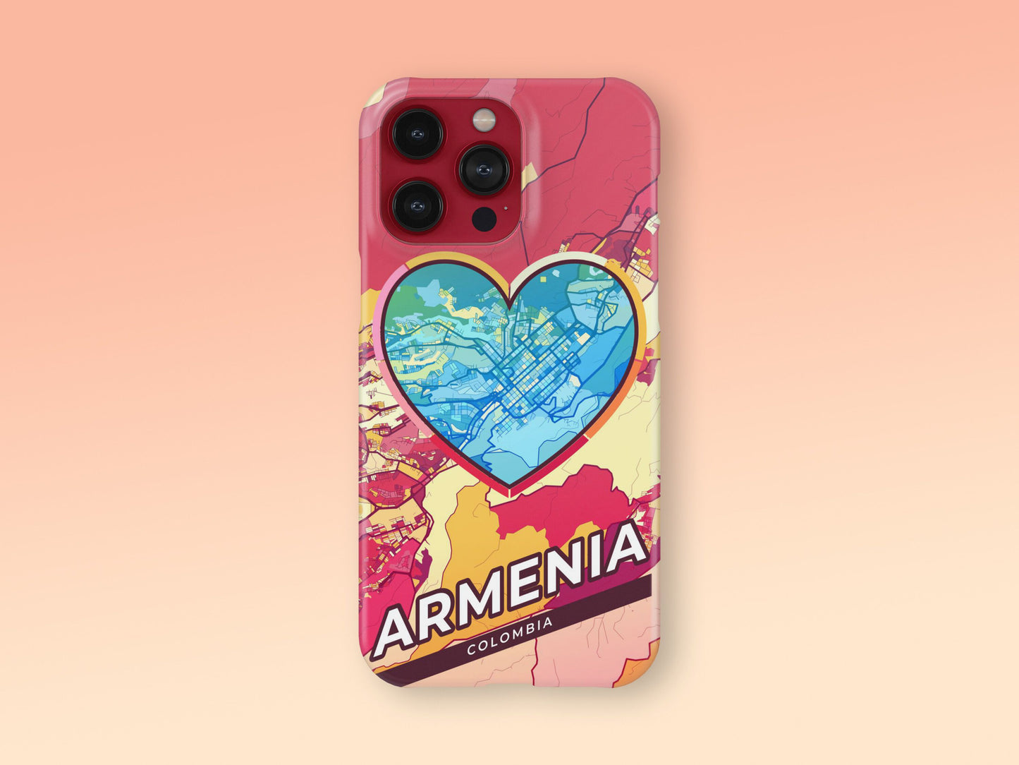 Armenia Colombia slim phone case with colorful icon. Birthday, wedding or housewarming gift. Couple match cases. 2