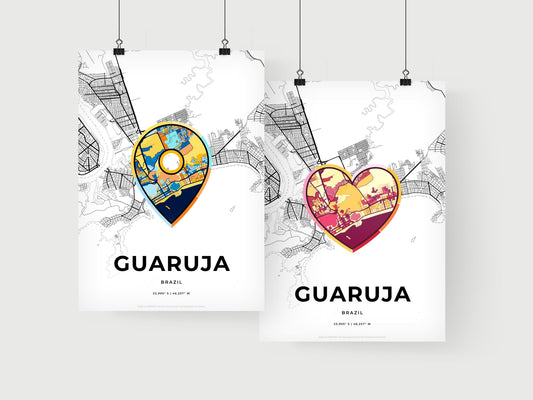 Guaruja Brazil art print for couples