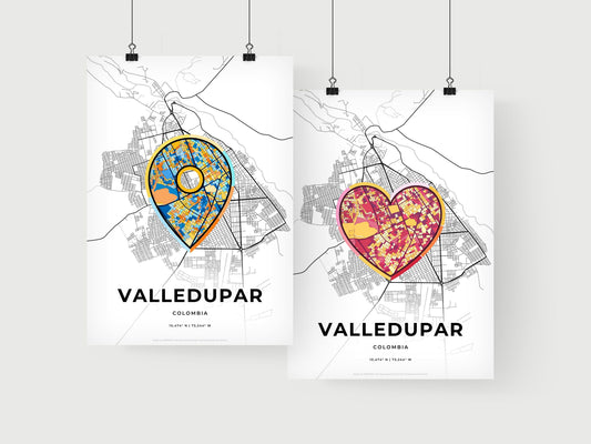Valledupar Colombia art print for couples