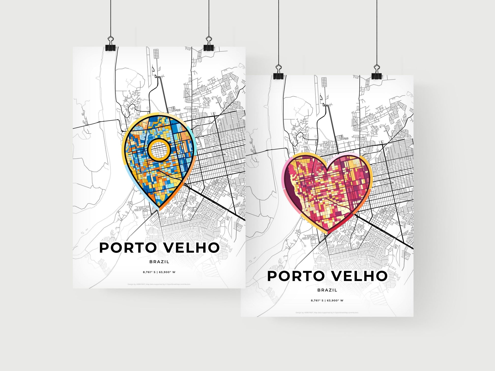 Porto Velho Brazil art print for couples