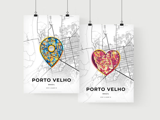Porto Velho Brazil art print for couples