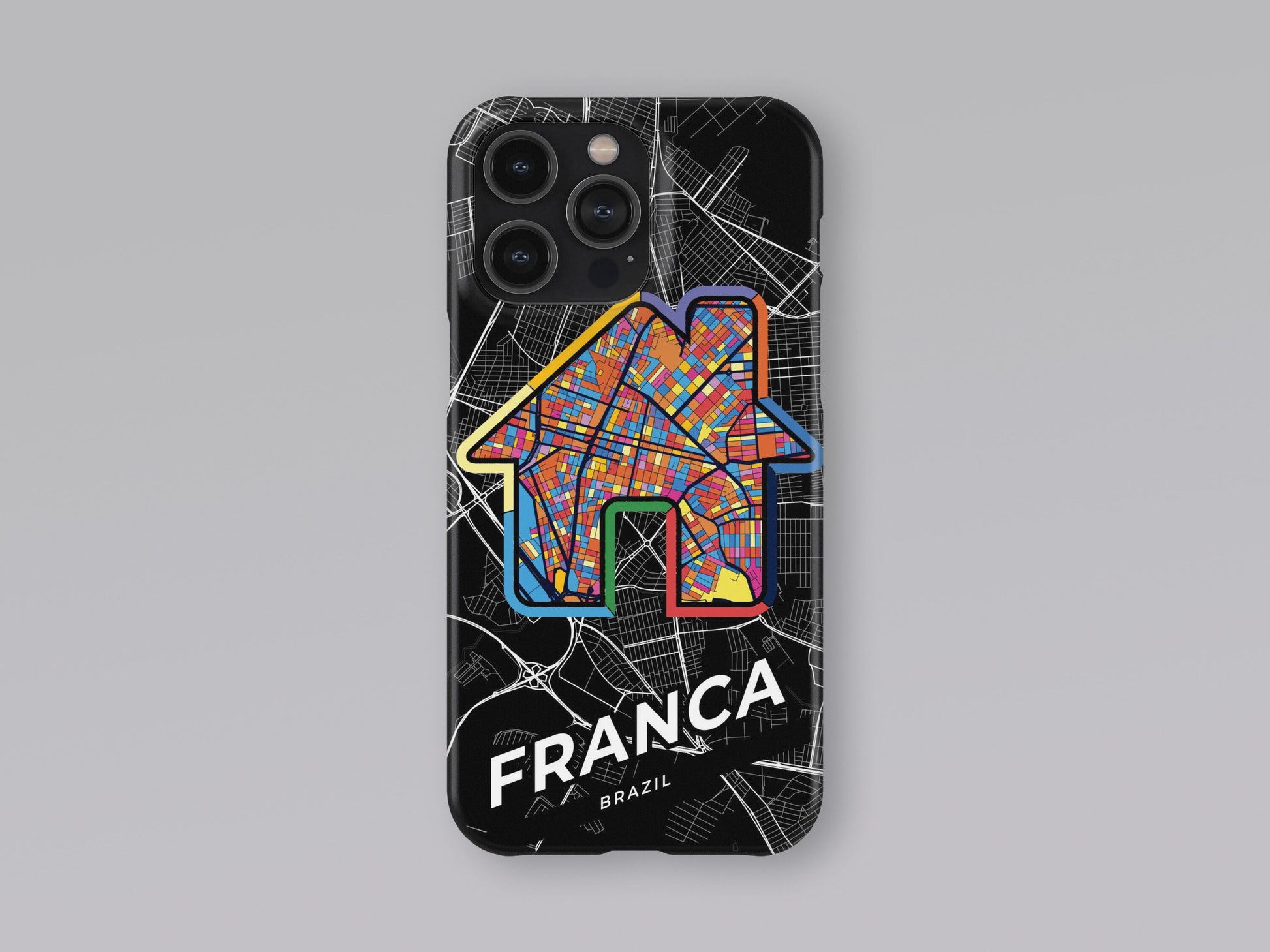 Franca Brazil slim phone case with colorful icon. Birthday, wedding or housewarming gift. Couple match cases. 3