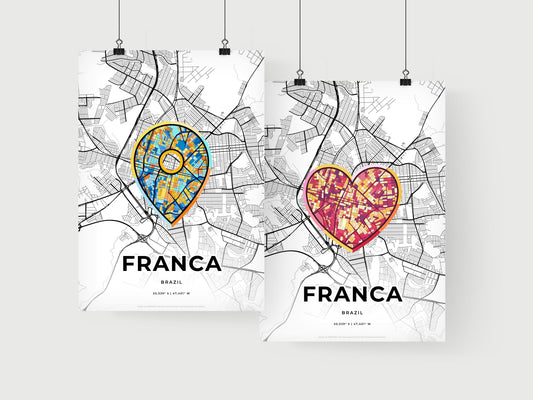 Franca Brazil art print for couples