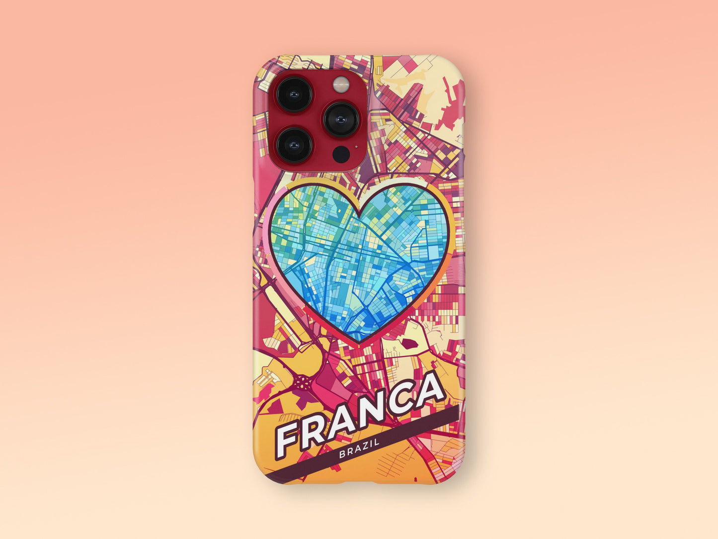 Franca Brazil slim phone case with colorful icon. Birthday, wedding or housewarming gift. Couple match cases. 2