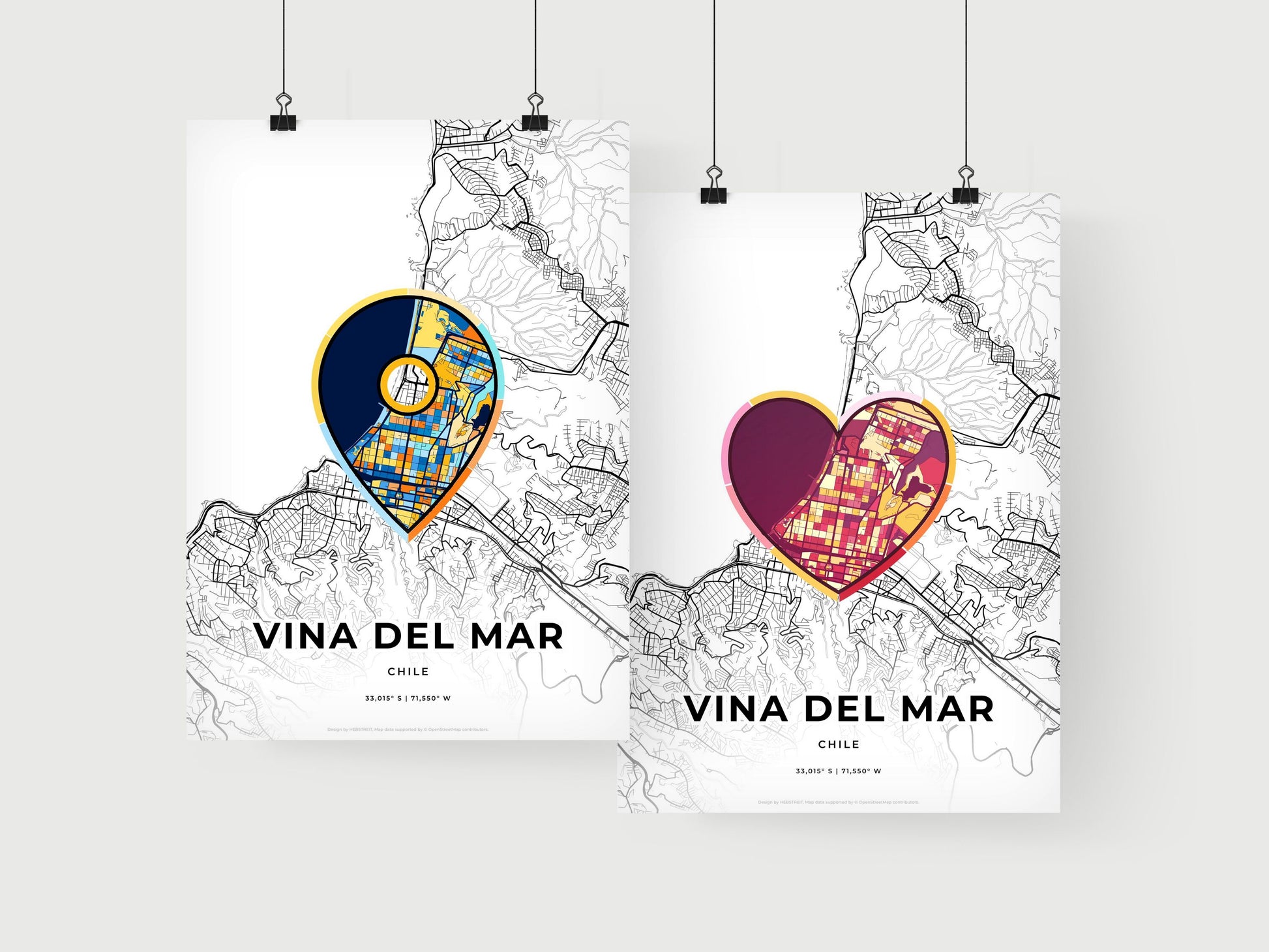 Vina Del Mar Chile art print for couples