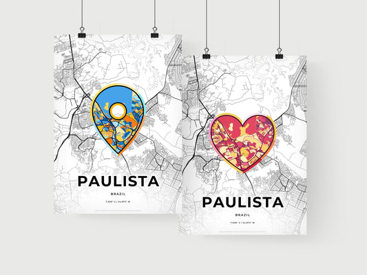 Paulista Brazil art print for couples