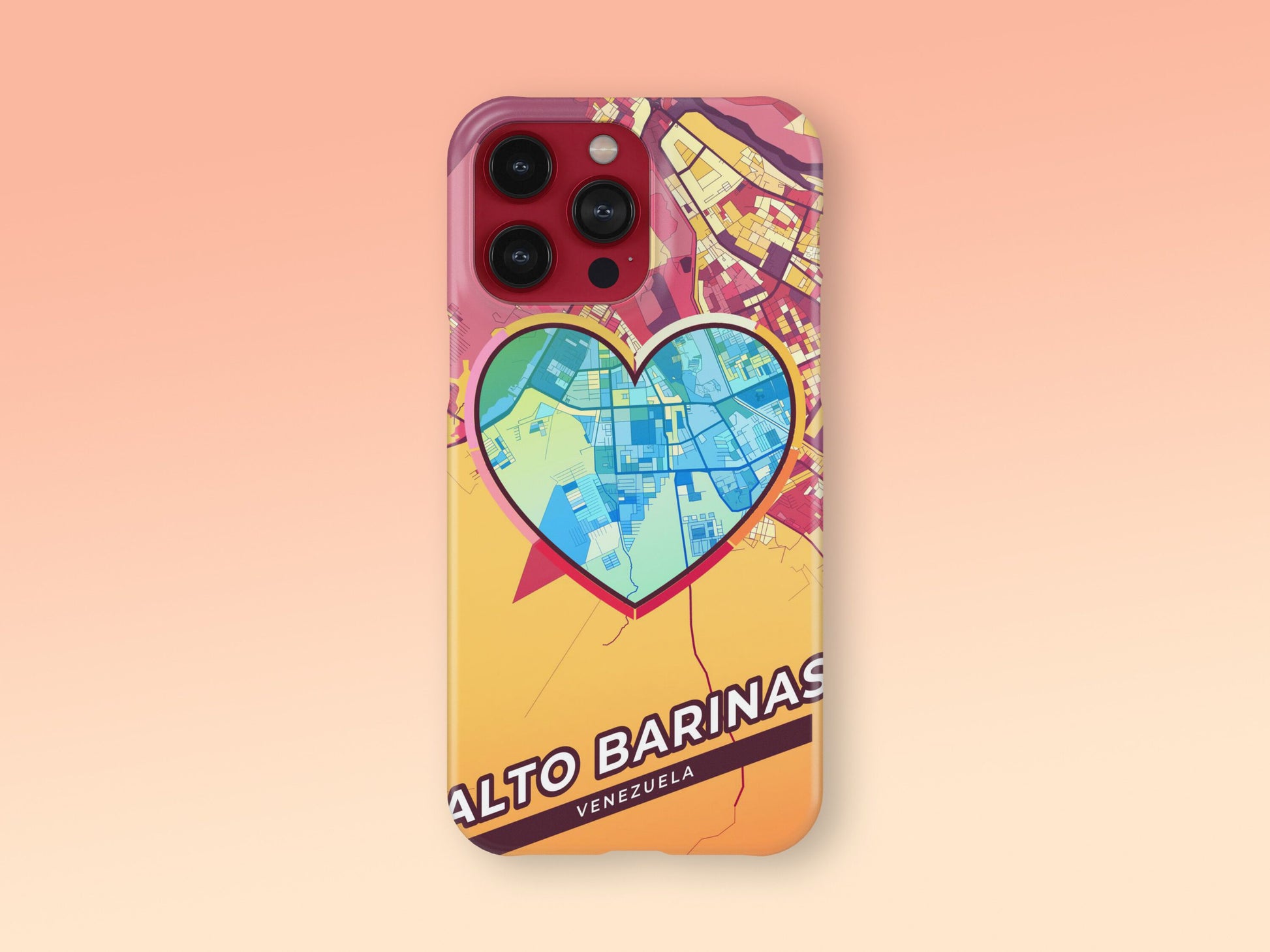 Alto Barinas Venezuela slim phone case with colorful icon. Birthday, wedding or housewarming gift. Couple match cases. 2