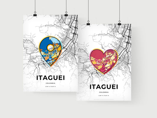 Itaguei Colombia art print for couples