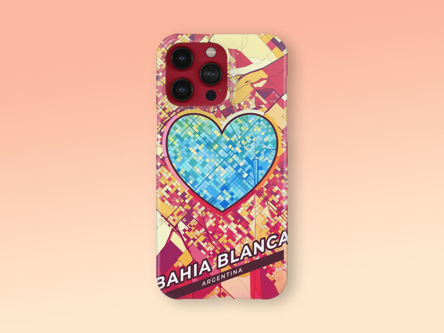 Bahia Blanca Argentina slim phone case with colorful icon. Birthday, wedding or housewarming gift. Couple match cases. 2