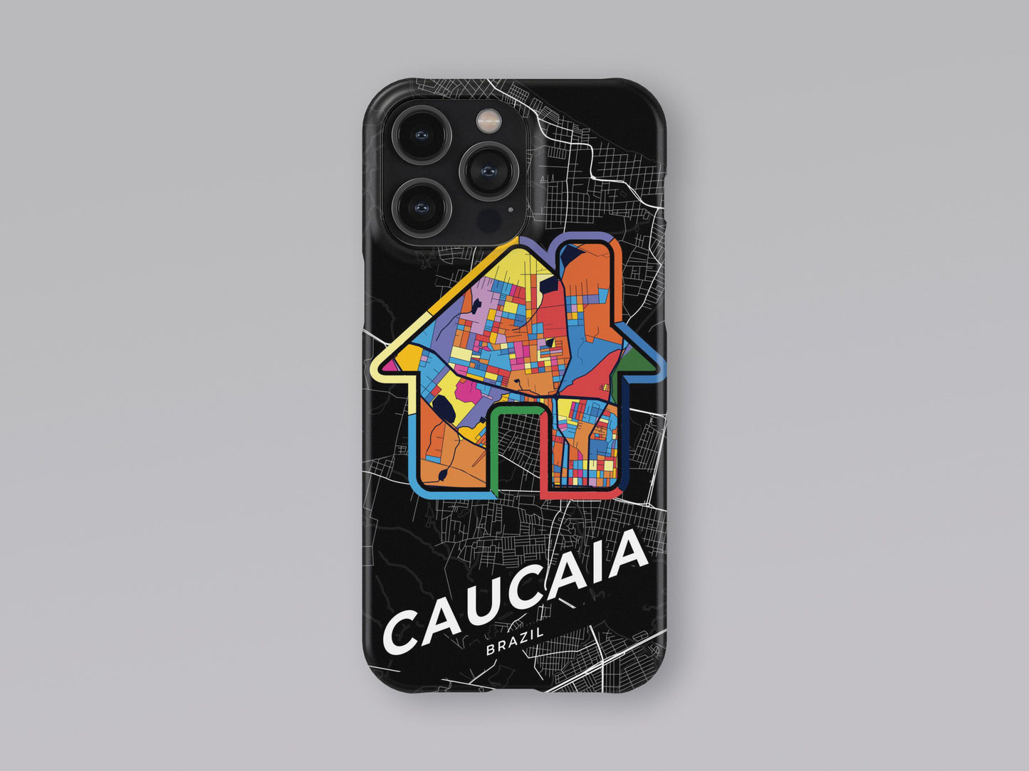 Caucaia Brazil slim phone case with colorful icon. Birthday, wedding or housewarming gift. Couple match cases. 3