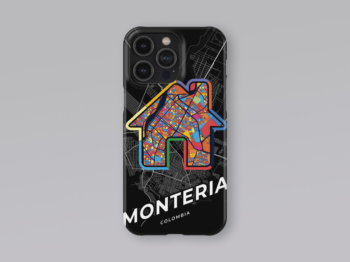 Monteria Colombia slim phone case with colorful icon 3