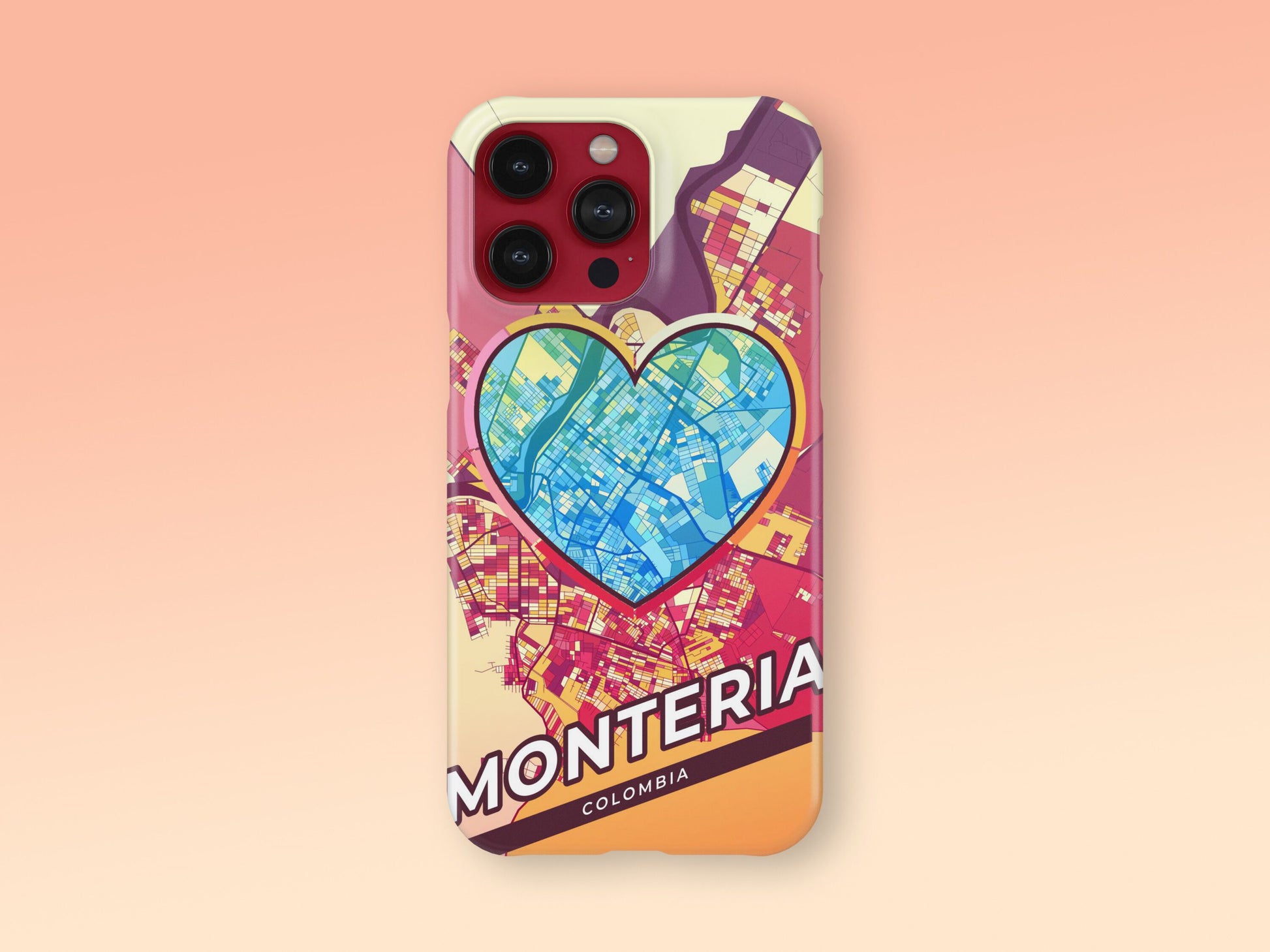 Monteria Colombia slim phone case with colorful icon 2