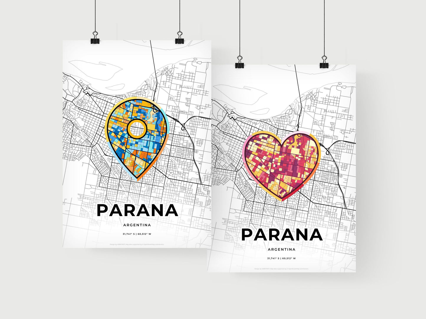 Parana Argentina art print for couples