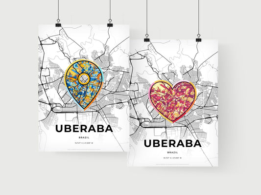 Uberaba Brazil art print for couples