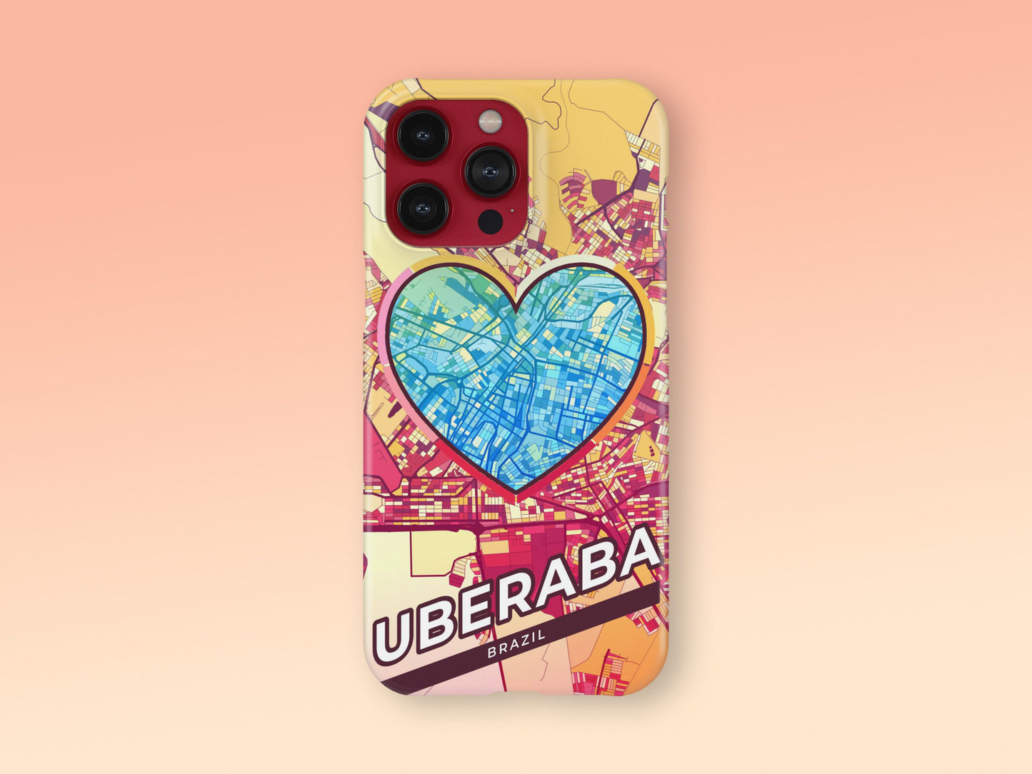 Uberaba Brazil slim phone case with colorful icon. Birthday, wedding or housewarming gift. Couple match cases. 2